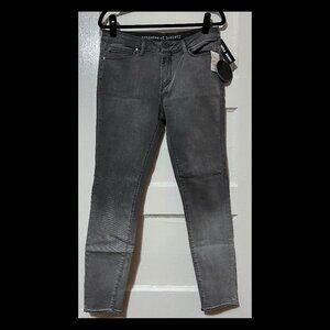 Articles of Society Womens Baker Gray Stretch Ankle Skinny Jeans Size 31 NWT